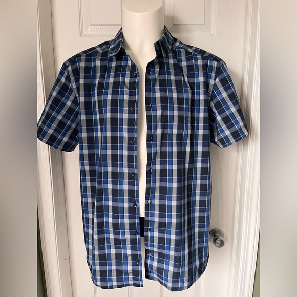 Mens Arcteryx Brohm Short Sleeve Plaid Button Up Shirt Size XL - Picture 2 of 9
